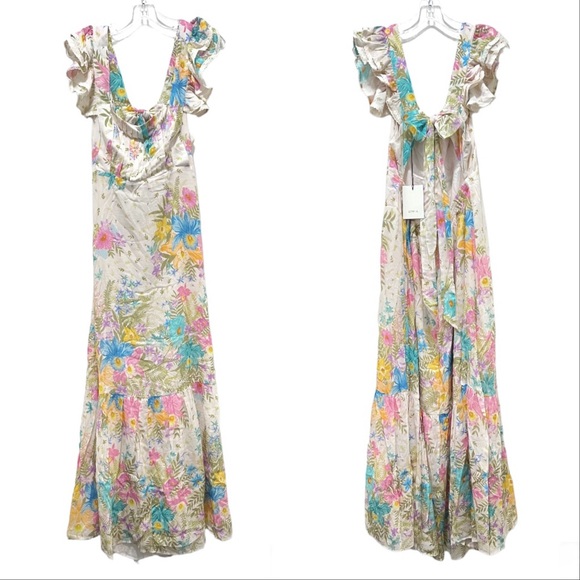 ⚡️Spell Lei-Lei Frill Floral Gown, Size XL, NWT - Picture 11 of 15